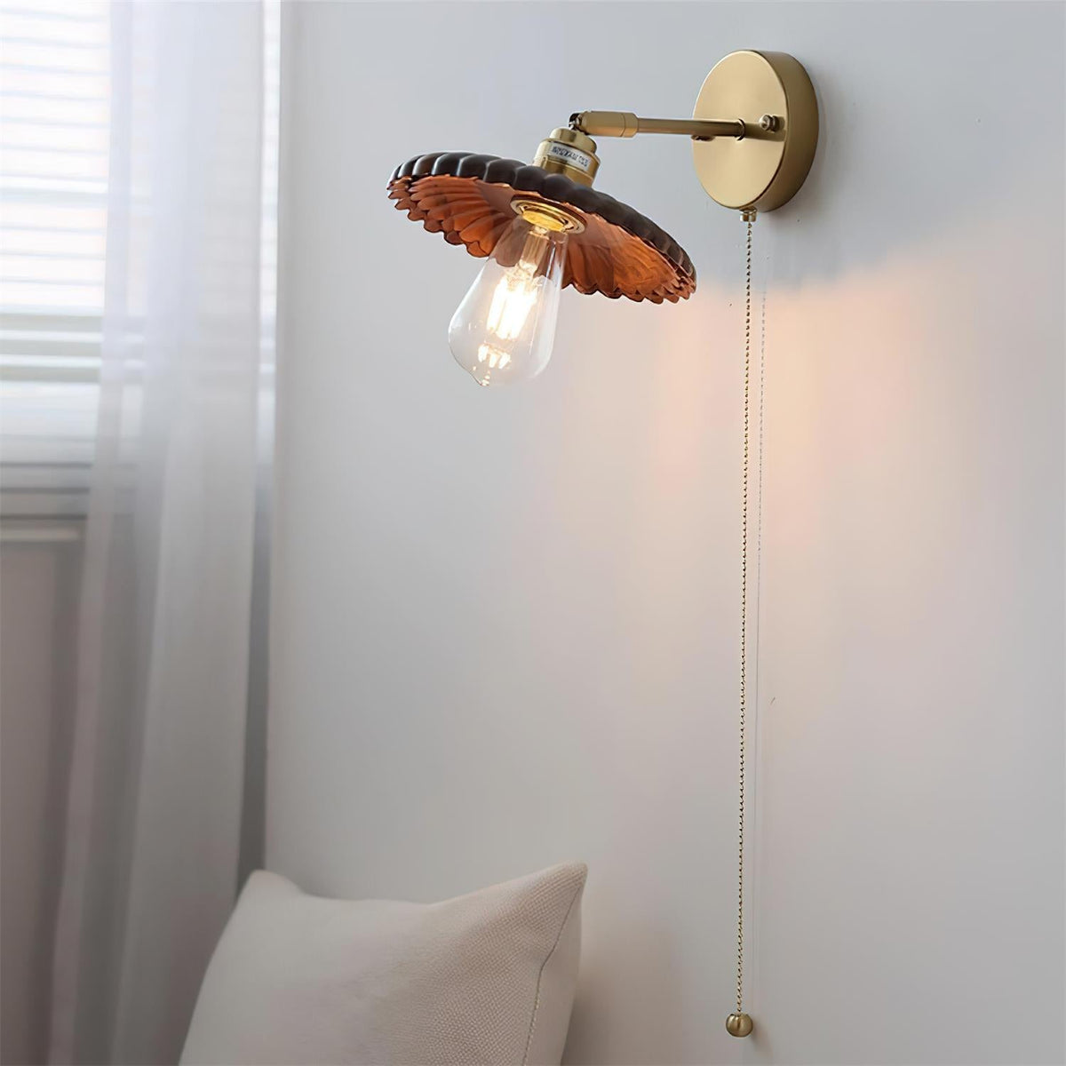 Toffee Bloom Wood Wall Lamp — product view 14