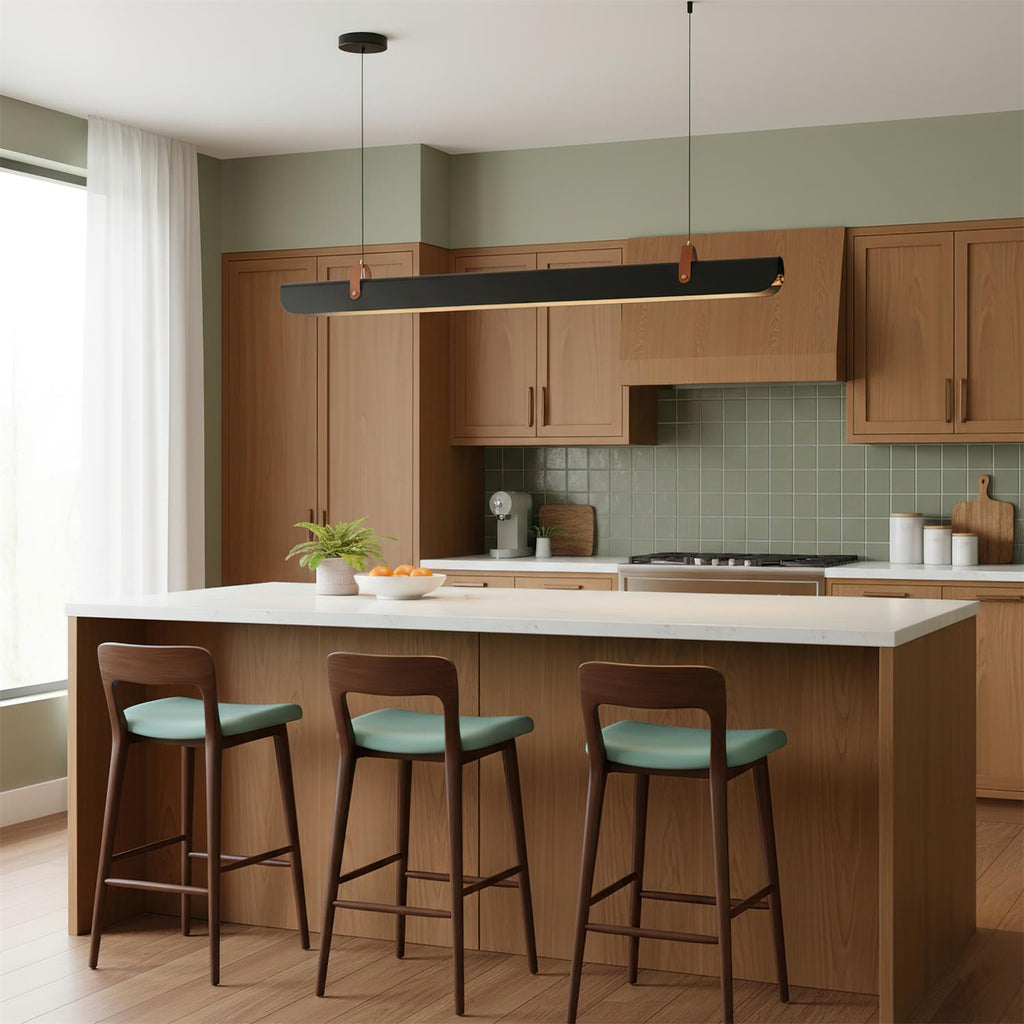 Bandolier Line Wood Chandelier — product view 2