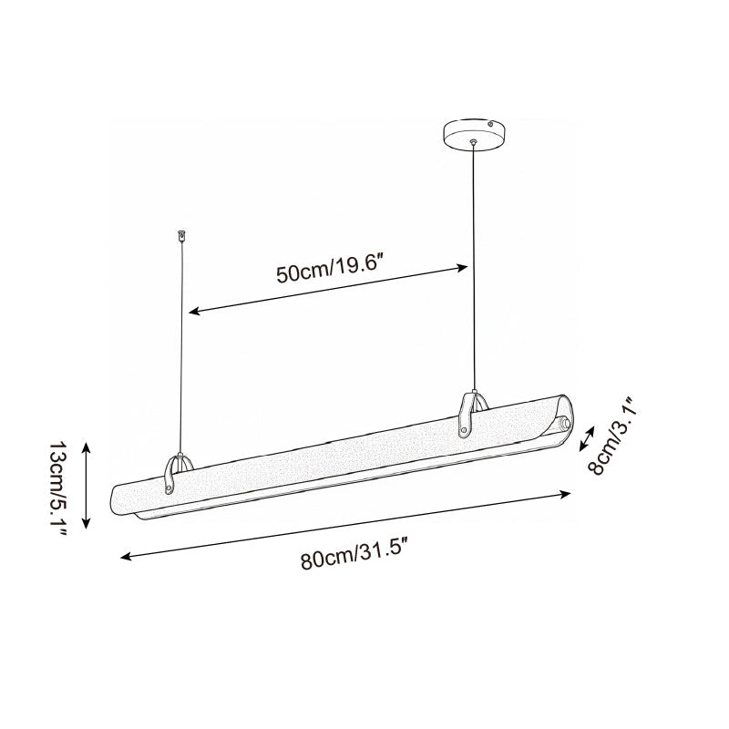 Bandolier Line Wood Chandelier — product view 5