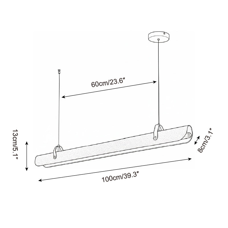Bandolier Line Wood Chandelier — product view 6
