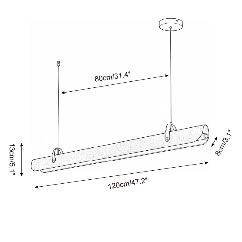 Bandolier Line Wood Chandelier — product view 7
