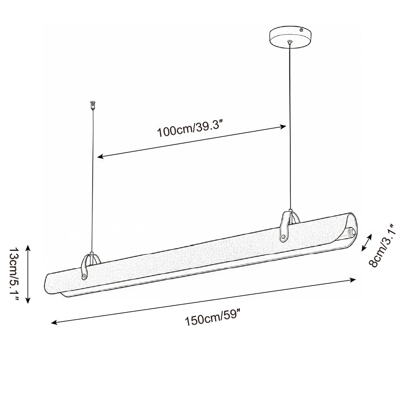 Bandolier Line Wood Chandelier — product view 8