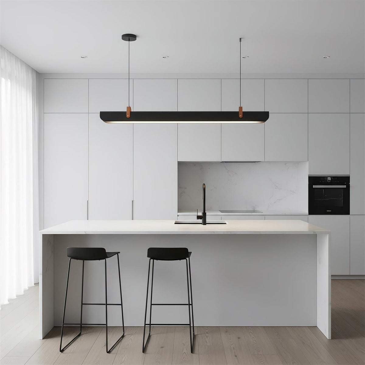 Bandolier Line Wood Chandelier — product view 10