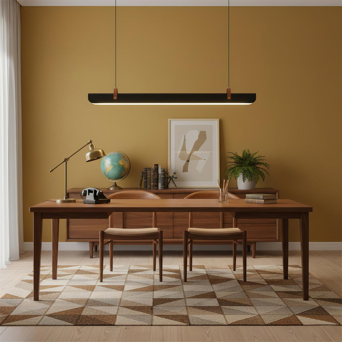 Bandolier Line Wood Chandelier — product view 13