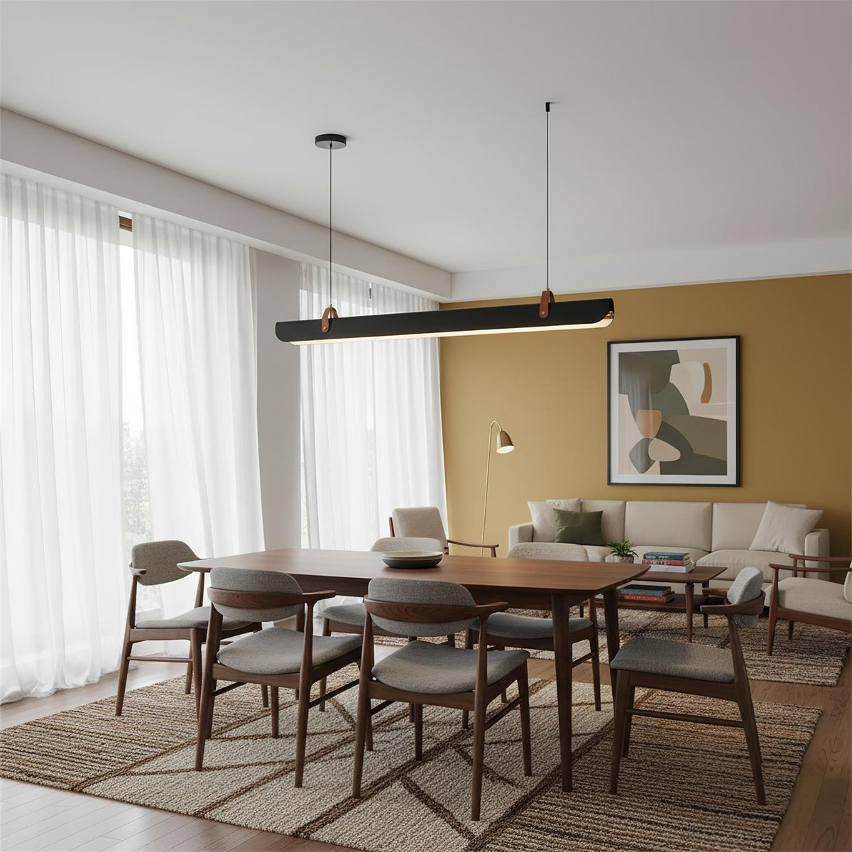 Bandolier Line Wood Chandelier — product view 14