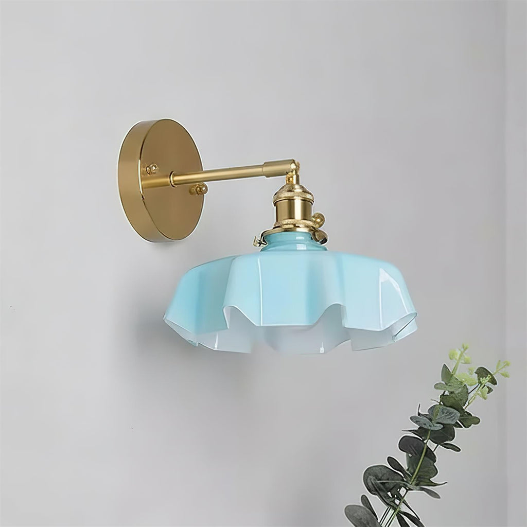 Skirted Ripple Glass Wall Lamp — product view 2