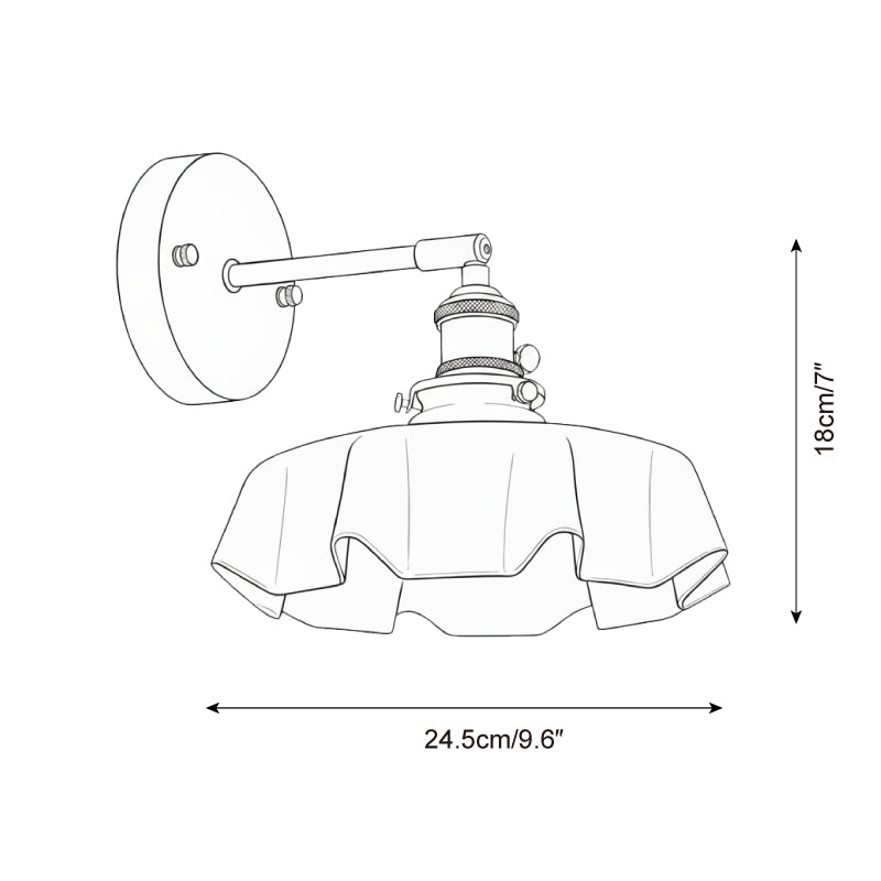 Skirted Ripple Glass Wall Lamp — product view 5