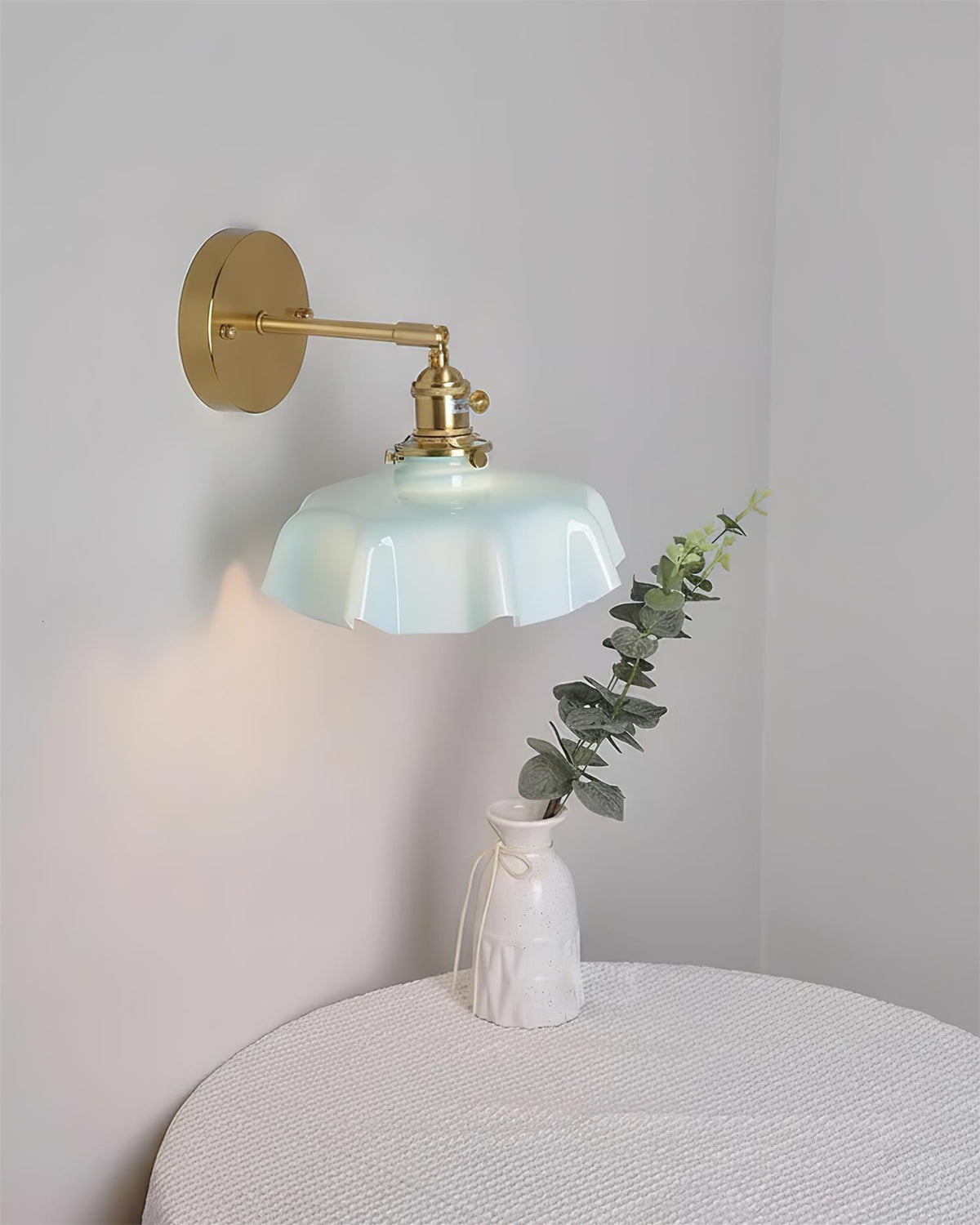 Skirted Ripple Glass Wall Lamp — product view 9