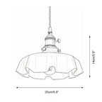 Skirted Ripple Glass Pendant Lamp — product view 4