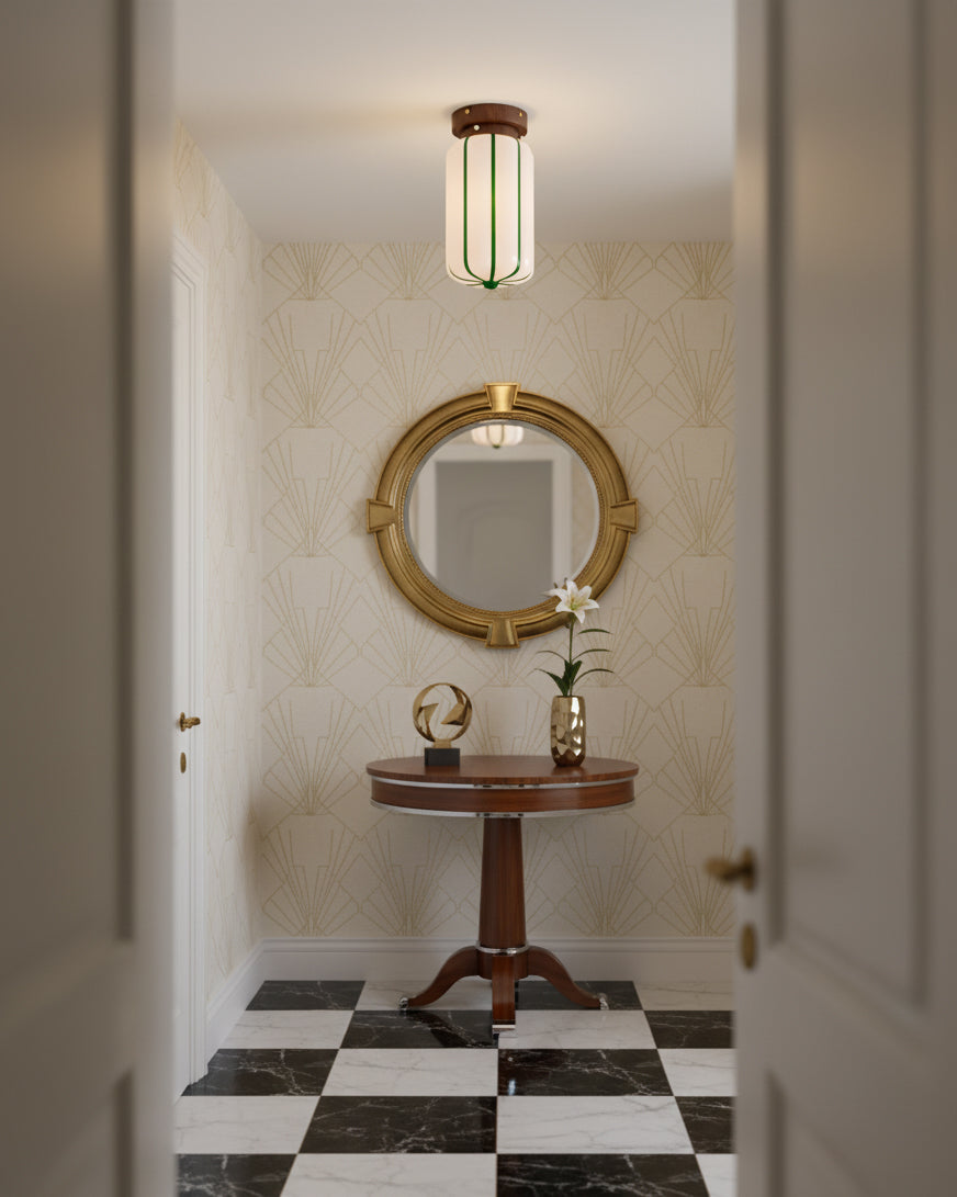 Ruby Streak Glass Ceiling Lamp — product view 4