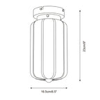 Ruby Streak Glass Ceiling Lamp — product view 5