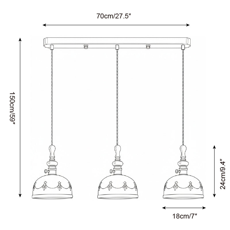 Belle Fleur Wood Pendant Lamp — product view 8