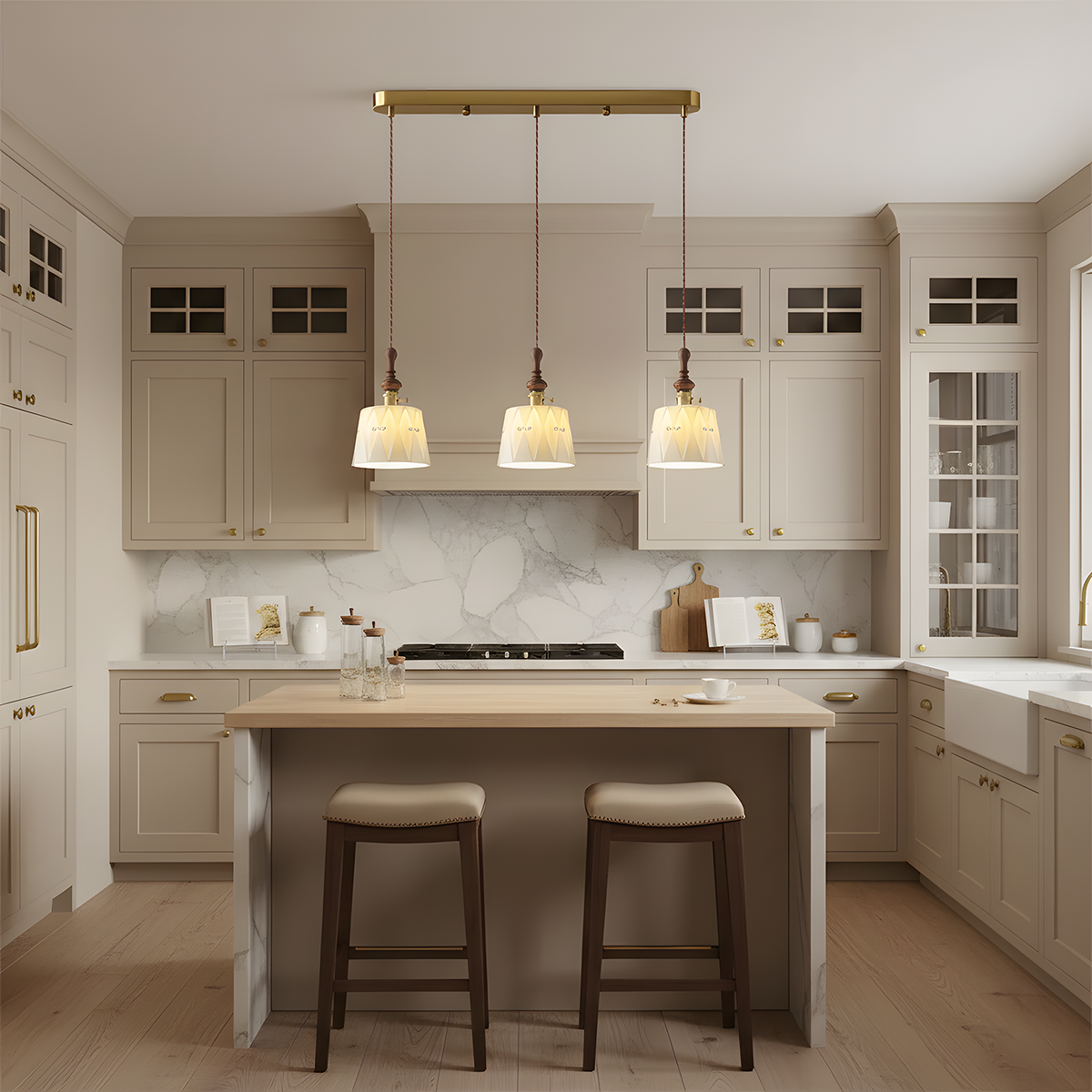 Belle Fleur Wood Pendant Lamp — product view 15
