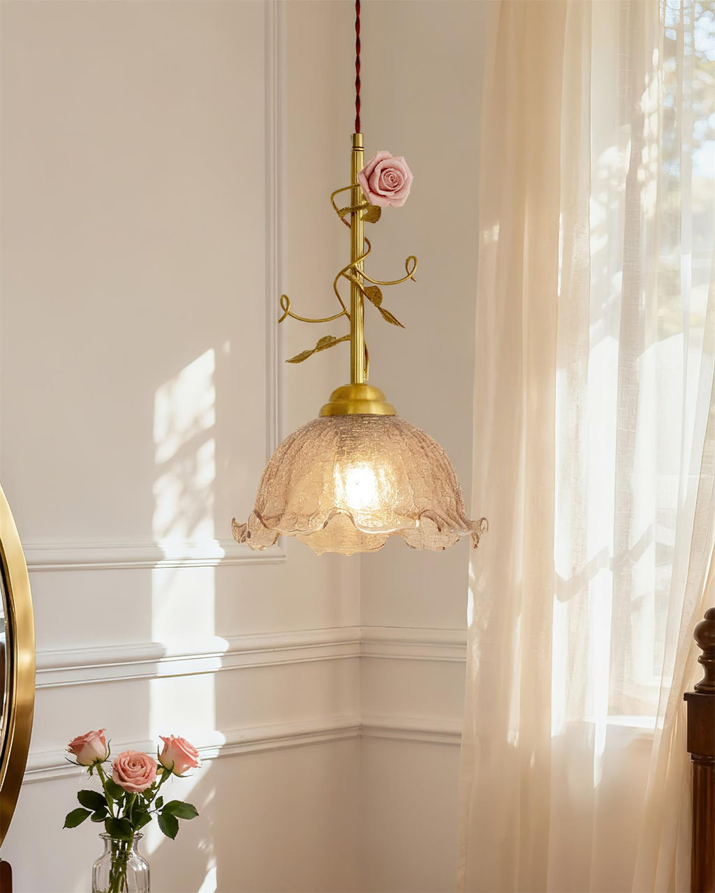 Rosy Reverie Glass Pendant Lamp — product view 2