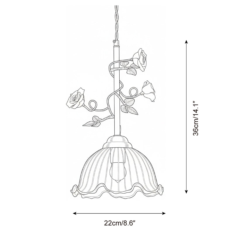 Rosy Reverie Glass Pendant Lamp — product view 5