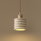 Sable Loop Travertine Pendant Lamp — product view 3
