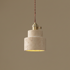 Sable Loop Travertine Pendant Lamp — product view 4