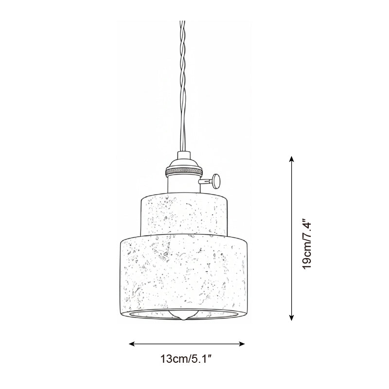 Sable Loop Travertine Pendant Lamp — product view 7