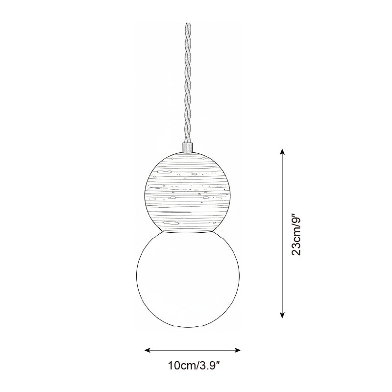 Sable Loop Travertine Pendant Lamp — product view 9