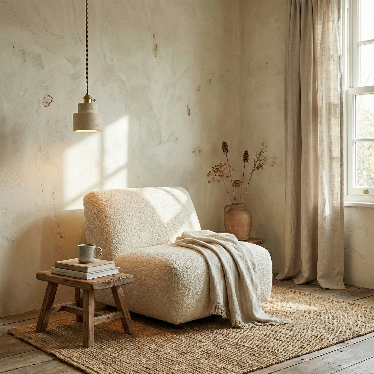Sable Loop Travertine Pendant Lamp — product view 19