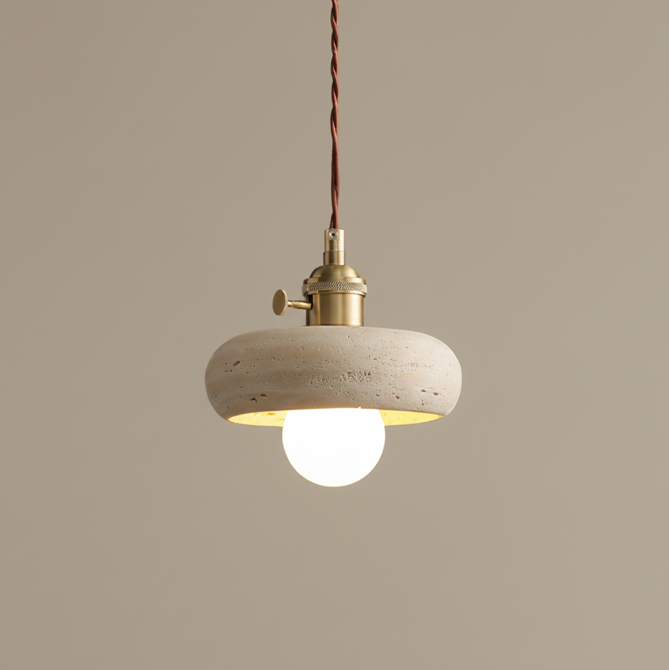 Sable Loop Travertine Pendant Lamp — product view 20