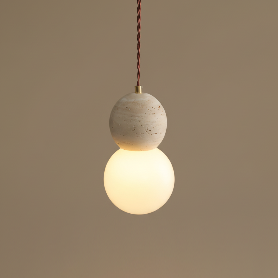 Sable Loop Travertine Pendant Lamp — product view 24