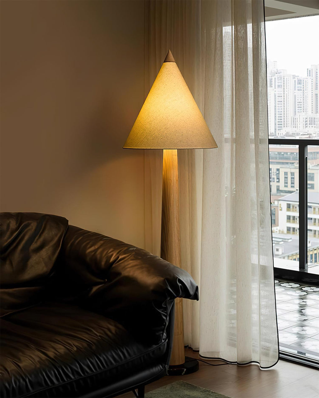 Taper Crest Marble Floor Lamp — product view 5