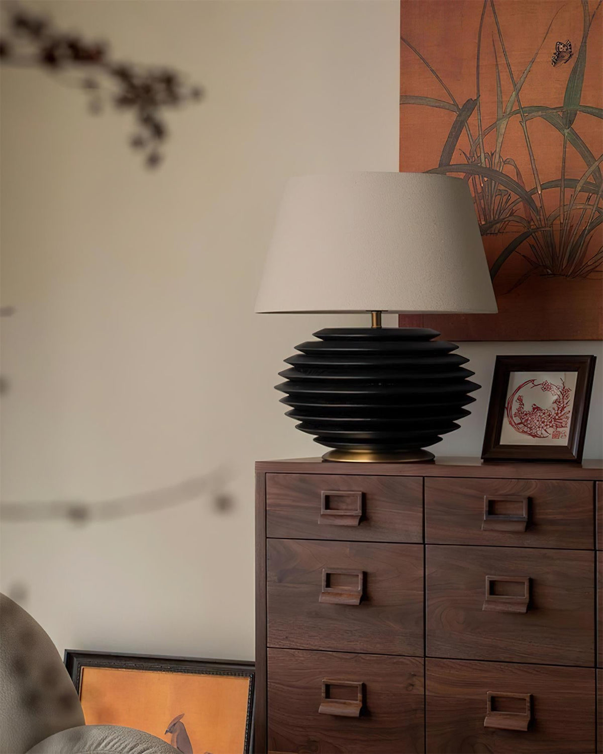 Serenity Strata Wood Table Lamp — product view 2
