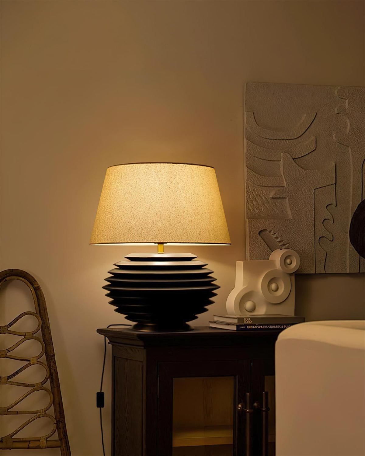 Serenity Strata Wood Table Lamp — product view 3