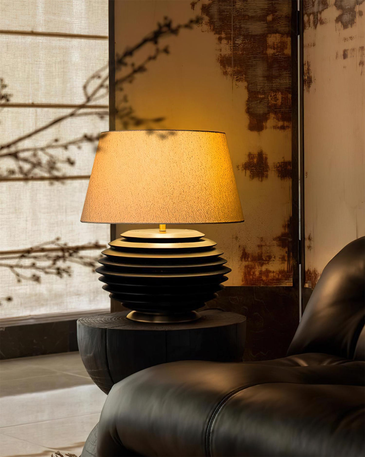 Serenity Strata Wood Table Lamp — product view 4