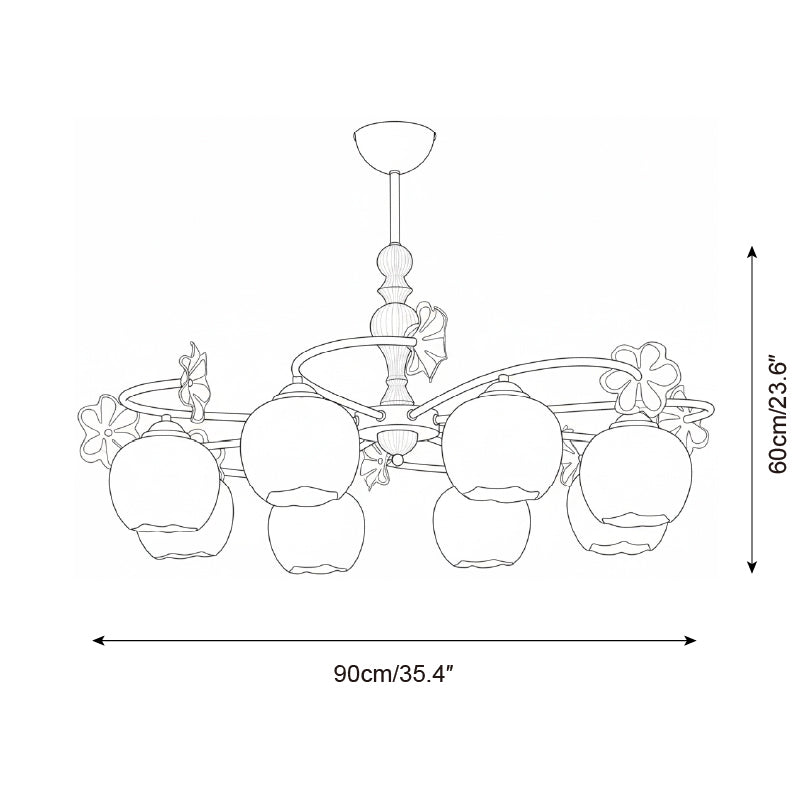 Nuvafleur Glass Chandelier — product view 6
