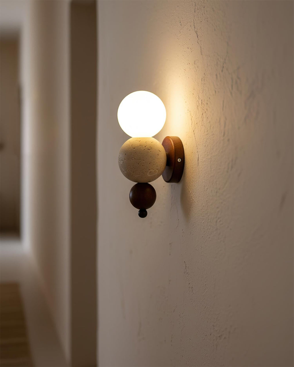 Balvano Travertine Wall Lamp — product view 2