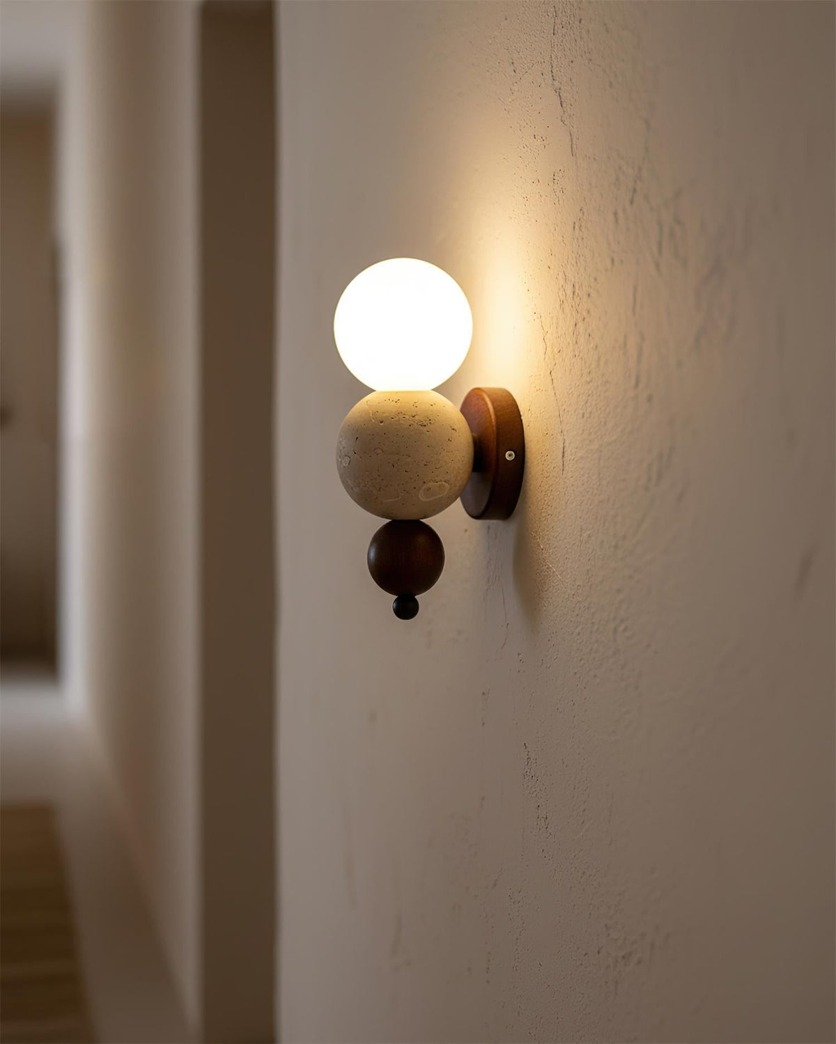 Balvano Travertine Wall Lamp — product view 2