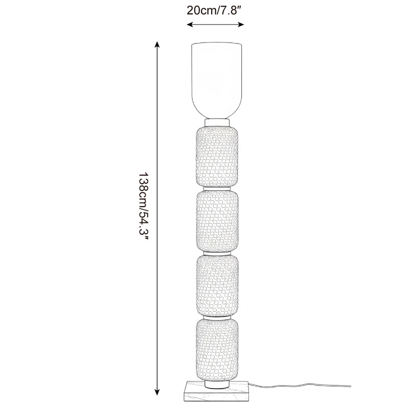 Tessara Marble Floor Lamp — product view 5