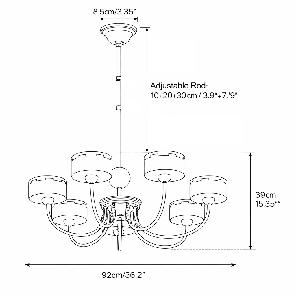 Grevola Chandelier — product view 5