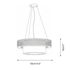 Wicker Metal Chandelier — product view 5