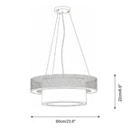 Wicker Metal Chandelier — product view 6