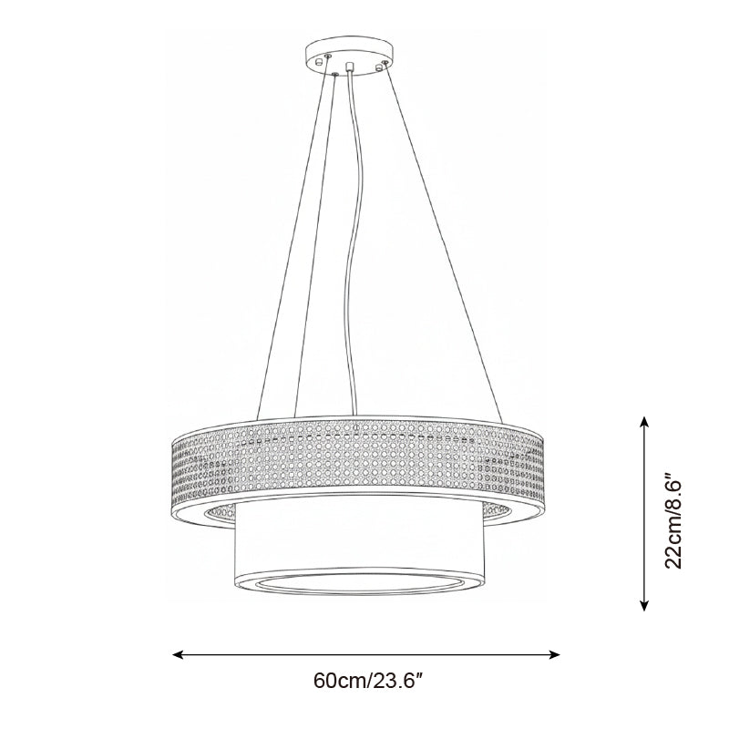 Wicker Metal Chandelier — product view 6