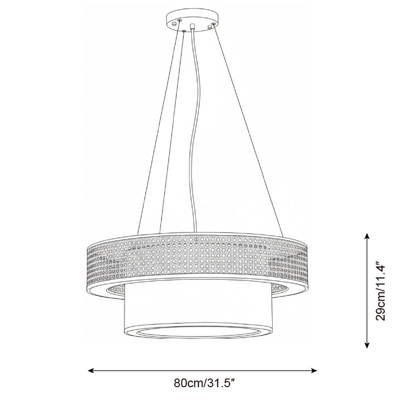 Wicker Metal Chandelier — product view 7