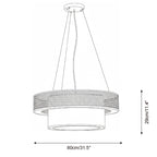 Wicker Metal Chandelier — product view 7