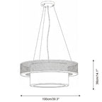 Wicker Metal Chandelier — product view 8