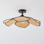 Raffia Petal Metal Ceiling Lamp — product view 2