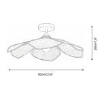 Raffia Petal Metal Ceiling Lamp — product view 6