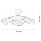 Raffia Petal Metal Ceiling Lamp — product view 7