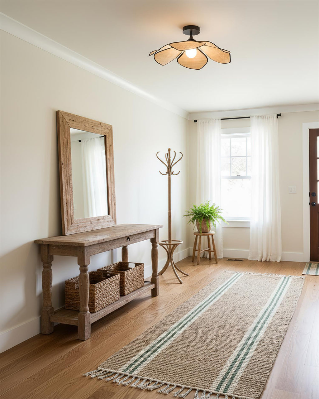 Raffia Petal Metal Ceiling Lamp — product view 13