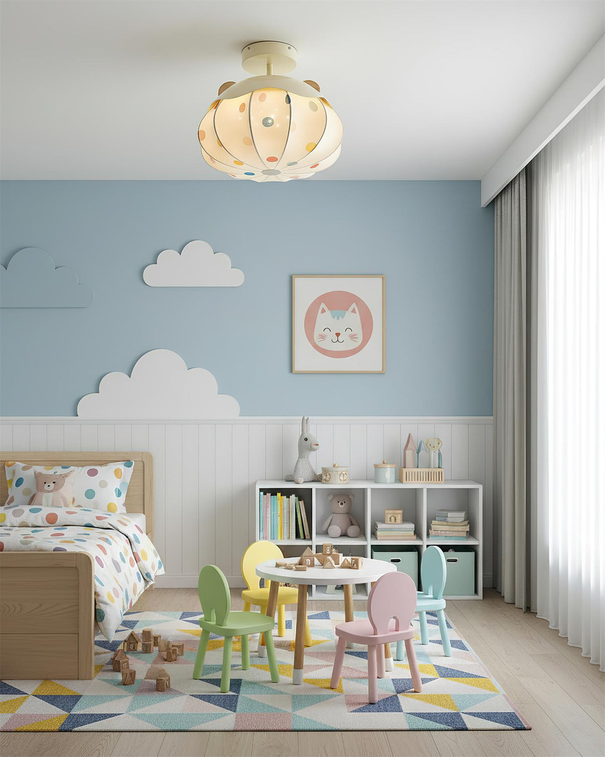 Bubbly Sky Wood Ceiling Lamp — product view 7