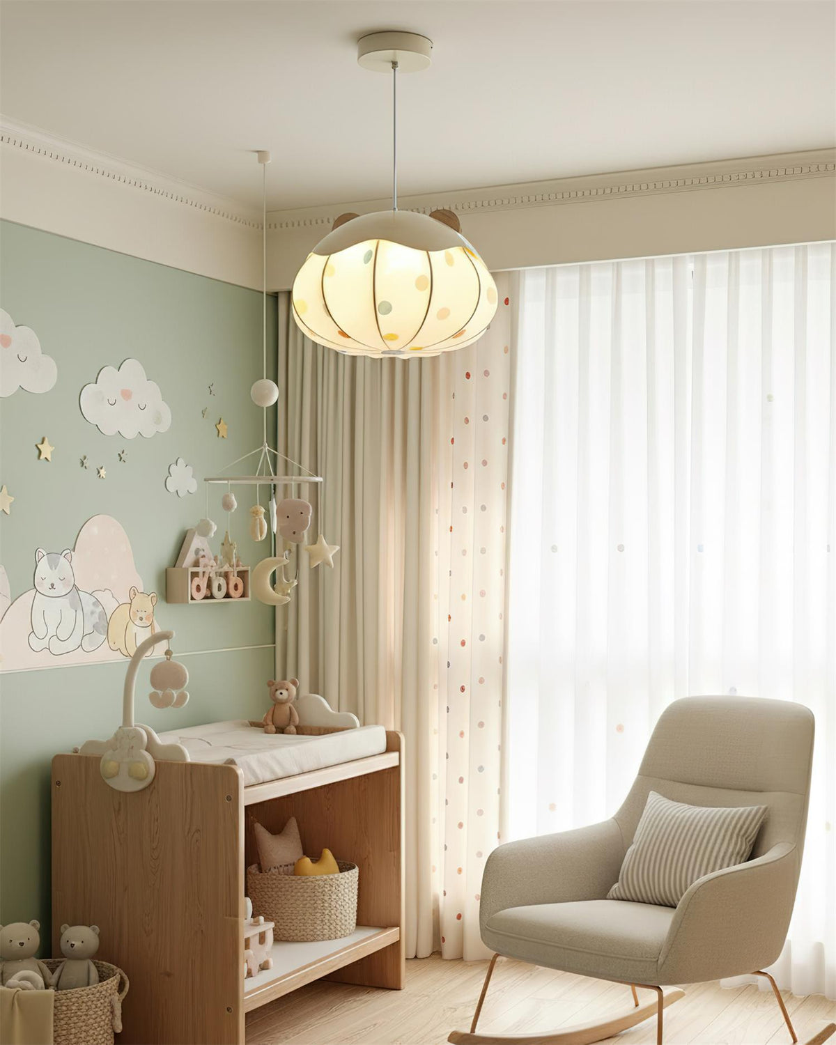 Bubbly Sky Wood Pendant Lamp — product view 2