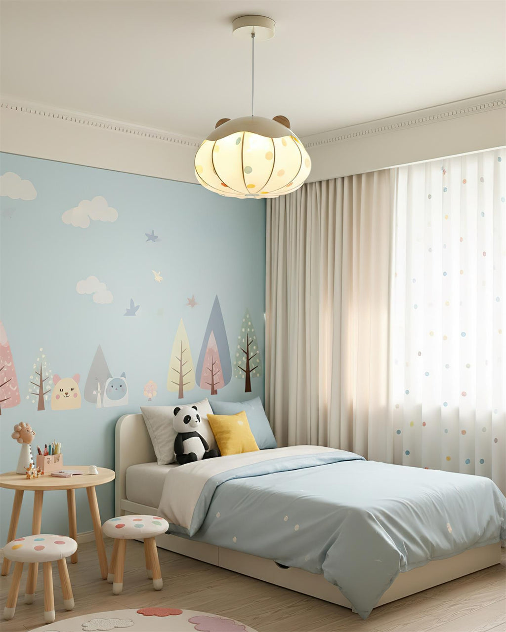 Bubbly Sky Wood Pendant Lamp — product view 3