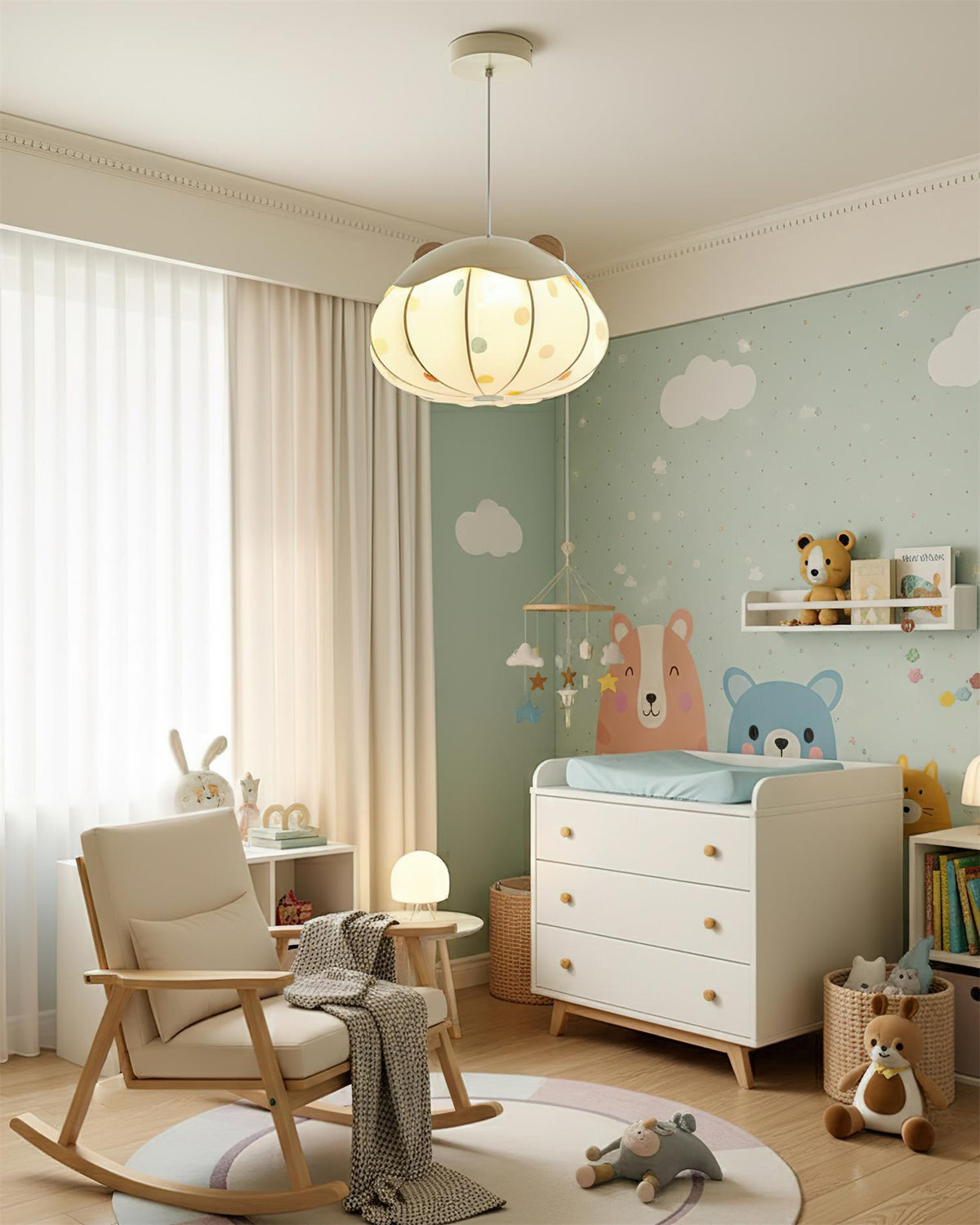 Bubbly Sky Wood Pendant Lamp — product view 6