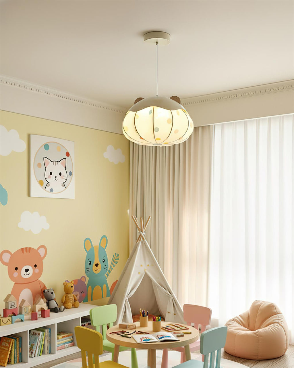Bubbly Sky Wood Pendant Lamp — product view 8